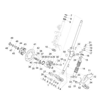 Widelec przedni Vespa Sprint 2-suwowy