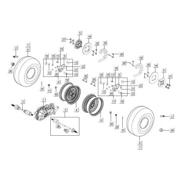 Koło przednie Kymco MXU 500