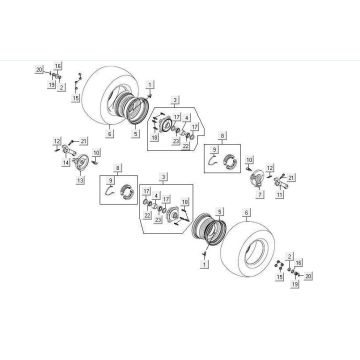 Kolo przednie Kymco Maxxer 90 Czarne