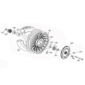 Koło przednie AGM Joy czerwone