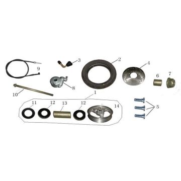 Koło przednie AGM LX białe