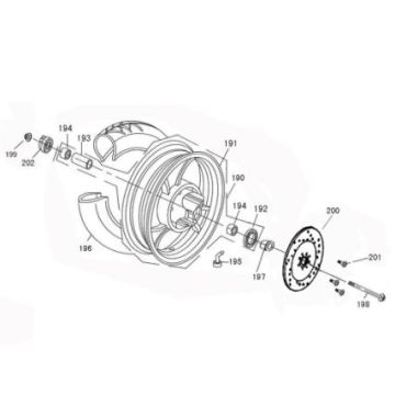 Koło przednie Benzhou ZN50QT-36 czarne