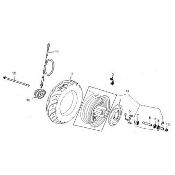 Koło przednie China GT czarne