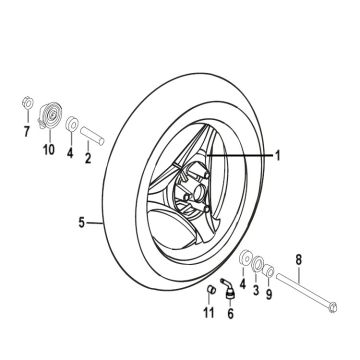 Koło przednie Generic Ideo białe 2010 2-suw