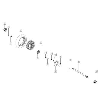 Kolo przednie Kymco Carry 4-suwowy wtrysk euro4 połysk czarny