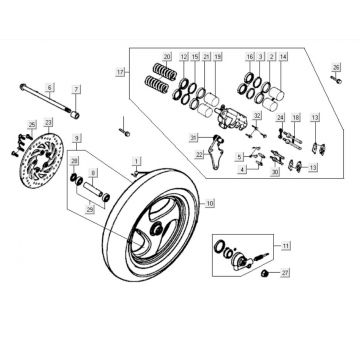 Koło przednie Kymco Grand Dink 250cc