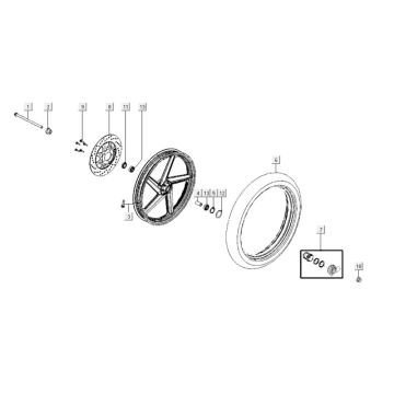 Koło przednie Kymco K-Pipe 125cc Koło przednie Kymco K-Pipe 125cc