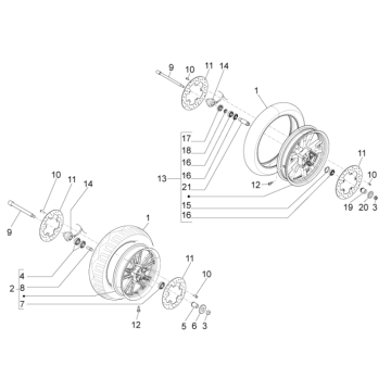 Kolo Przednie Piaggio Beverly 500 E3 2007-2012