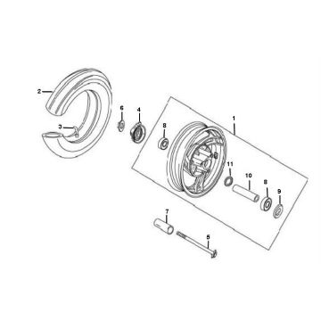 Koło przednie Rover Fs3 4-suwowe