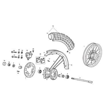 Koło przednie SENDA R X-TREME 2007 E2 3ED