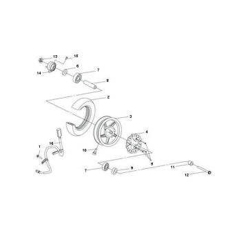 Koło przednie Sym Jet Sport-X 2-suwowy