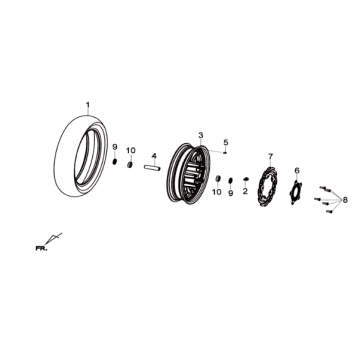 Koło przednie Sym Joymax 300I ABS E3 2014-2016