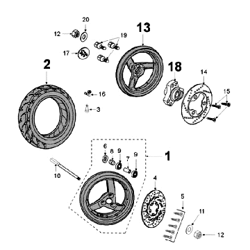 Felgi Peugeot Jet Force LC czarne