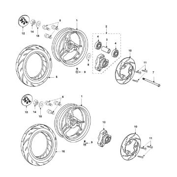 Koła Peugeot Speedfight 2 LC E2 2-suwowe