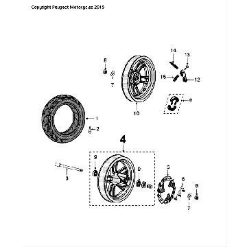Felgi Peugeot Speedfight 4 LC czarny/czerwony