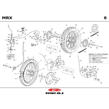 Koła Rieju MRX niebieskie 2004 2-suwowe