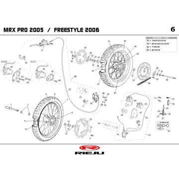 Koła Rieju MRX pro niebieskie 2006 2-suwowe