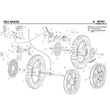 Koła Rieju Rs2 Naked czarne 2005 2-suwowe