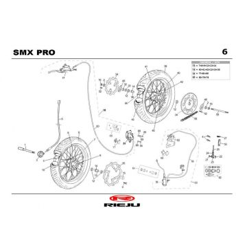 Koła Rieju SMX pro czarne 2004 2-suwowe