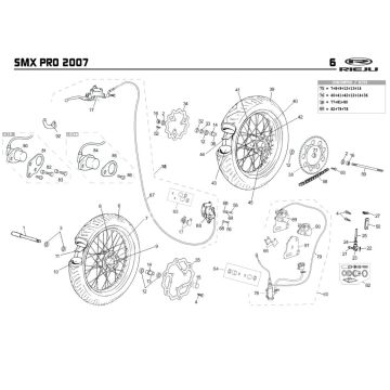 Koła Rieju SMX pro czarne 2008 2-suwowe