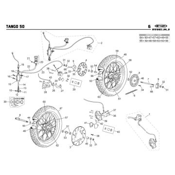 Koła Rieju Tango pomarańczowe 2009 2-suwowe