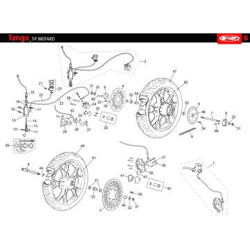 Koła Rieju Tango pomarańczowe 2010 2-suwowe