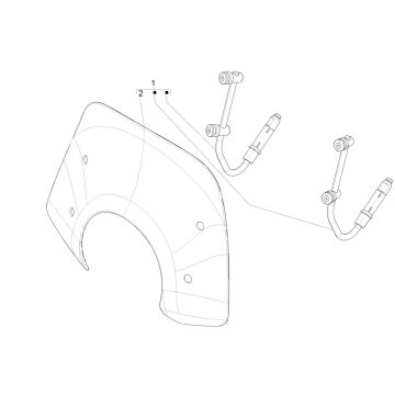 Szyba przednia - Okno Vespa Primavera 125 4T 3S IE ABS