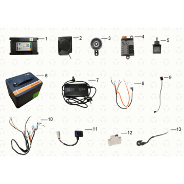 Wiązka przewodów/akumulator/ładowarka Yadea M6L