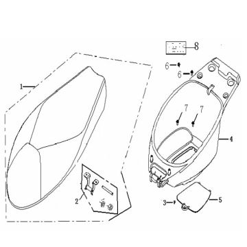 Siodelko Buddybak Generic Ideo czerwone 2007 2-suwowy 25