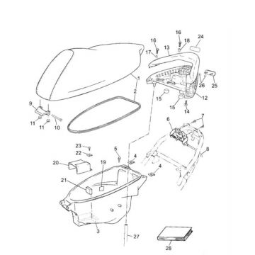 Siodelko Buddy Box Yamaha Jog-R LC 2-suwowy