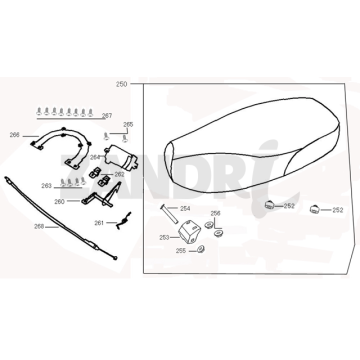 Siodelko Buddyseat Santini Capri mat ciemnoniebieski