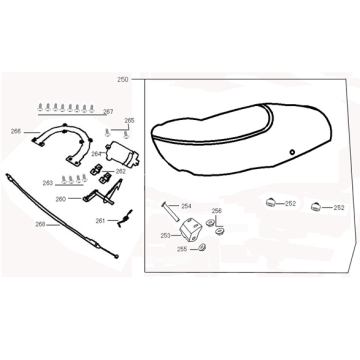 Siodelko Buddy Seat AGM VX50s pomarańczowy