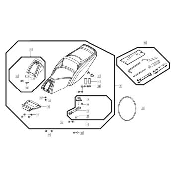Siodło - Buddyseat Kymco Myroad 700i