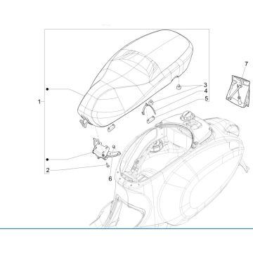 Siodełko/Siedzi Vespa Primavera 125 4T 3V IE ABS