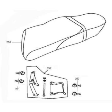 Siodelko China Retro Extra mat czarny
