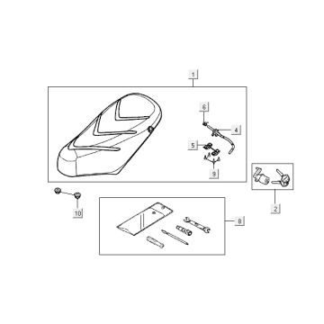 Siodelko Kymco Super9 2t lc o.m matowe czarno-czerwony