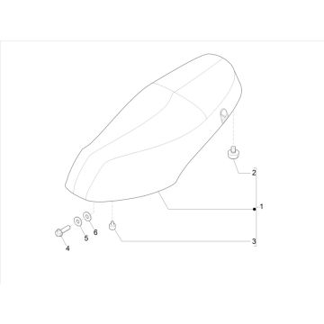 Piaggo Zip 4-suwowy siodełko (wtrysk euro5 IGET)