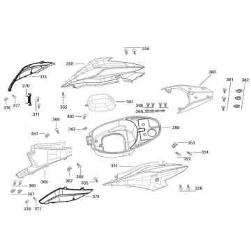 Obudowa boczna tylna AGM R8 biała