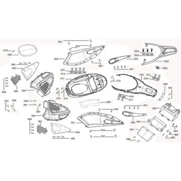 Boczne osłony środkowe China Joy/Legend biało-kremowe