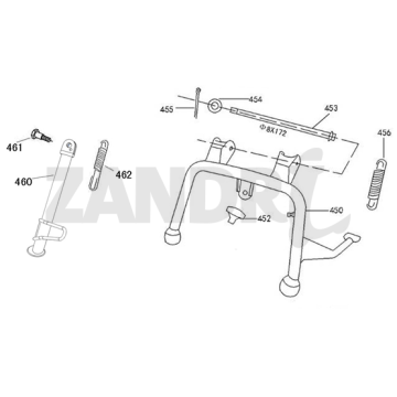 Stojak środkowy boczny BTC Riva Sport pantone niebieski