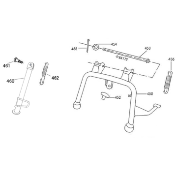 Stojak środkowy boczny Edwards Maple V50-2 jasnoniebieski metaliczny