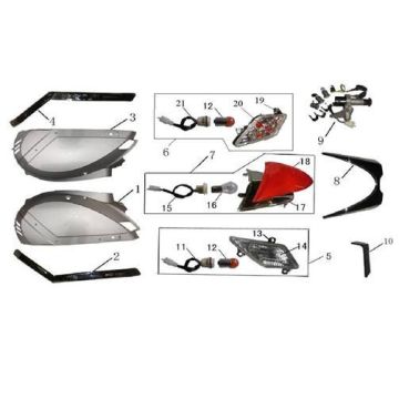 Bagażnik boczny AGM LX antracyt