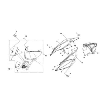 Ekran boczny Sym Jet Sport-X 2-suwowy