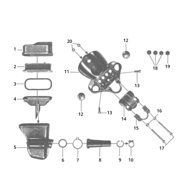 Zundapp GTS 50 517-40L5 reflektory i filtry
