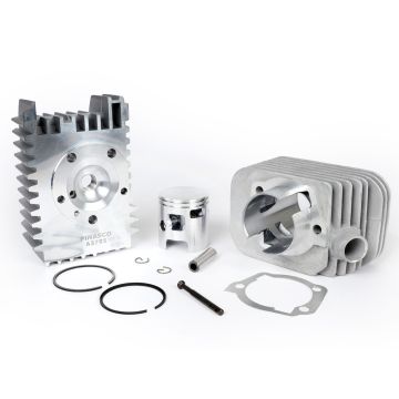 Cilinder Pinasco aluminium 72 cc grijs diameter 46mm Piaggio Ciao,Bravo,Si,Boxer (pistonpen = diameter  10mm)