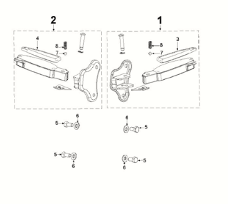 Footrest Peugeot Django 125 EFI E5 2021-2022