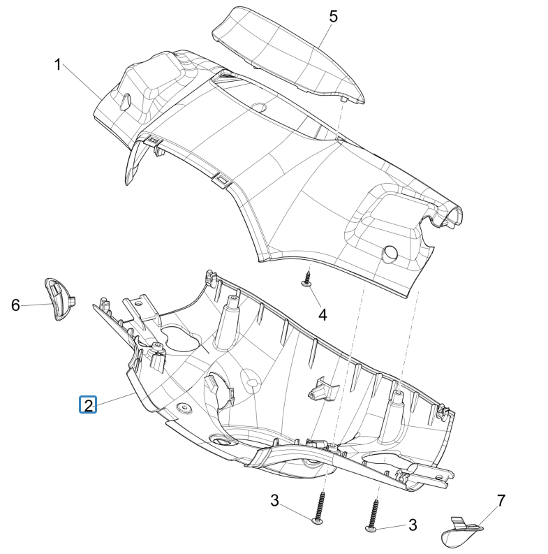 Przekładnia kierownicza Vespa Sprint 4-suwowa 3V (wtrysk euro4 IGET) Matt Yellow 974/A