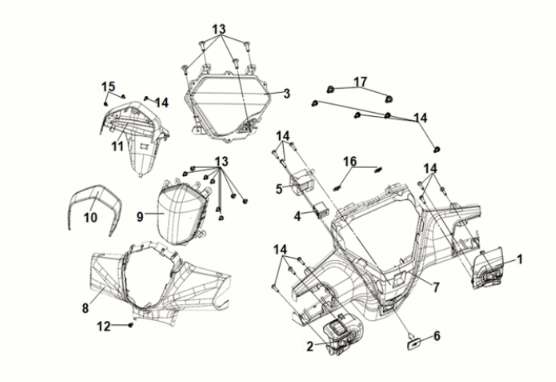 Pokrywa uchwytu reflektora Sym Symphony ST E5 Czarna (BK-7C)