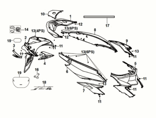 Osłona nadwozia Sym Jet 14 50I E5 Submarine Blue (GY-7547UL)