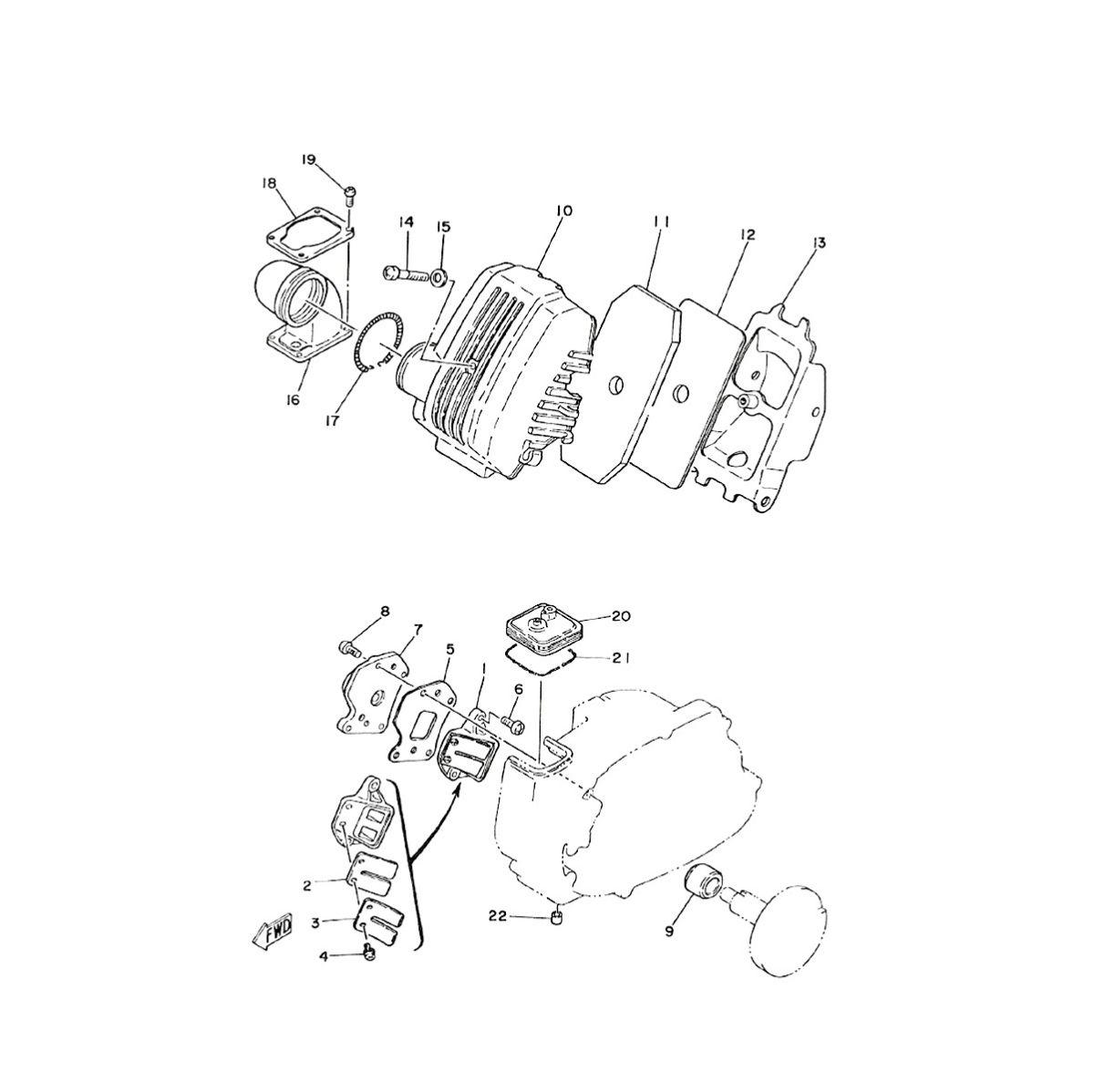 Inlaat - membraam Yamaha FS1